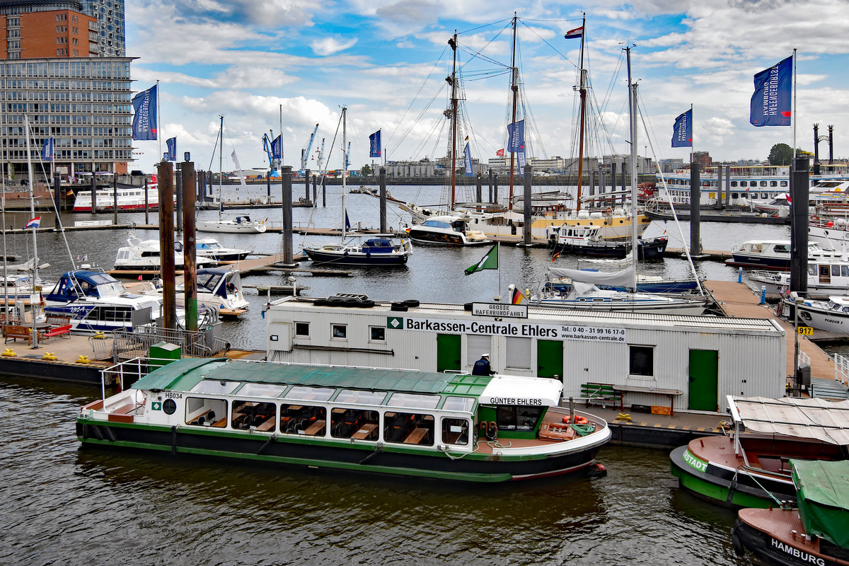 Barkasse GÜNTER EHLERS am 27.05.2019 im Hafen von Hamburg