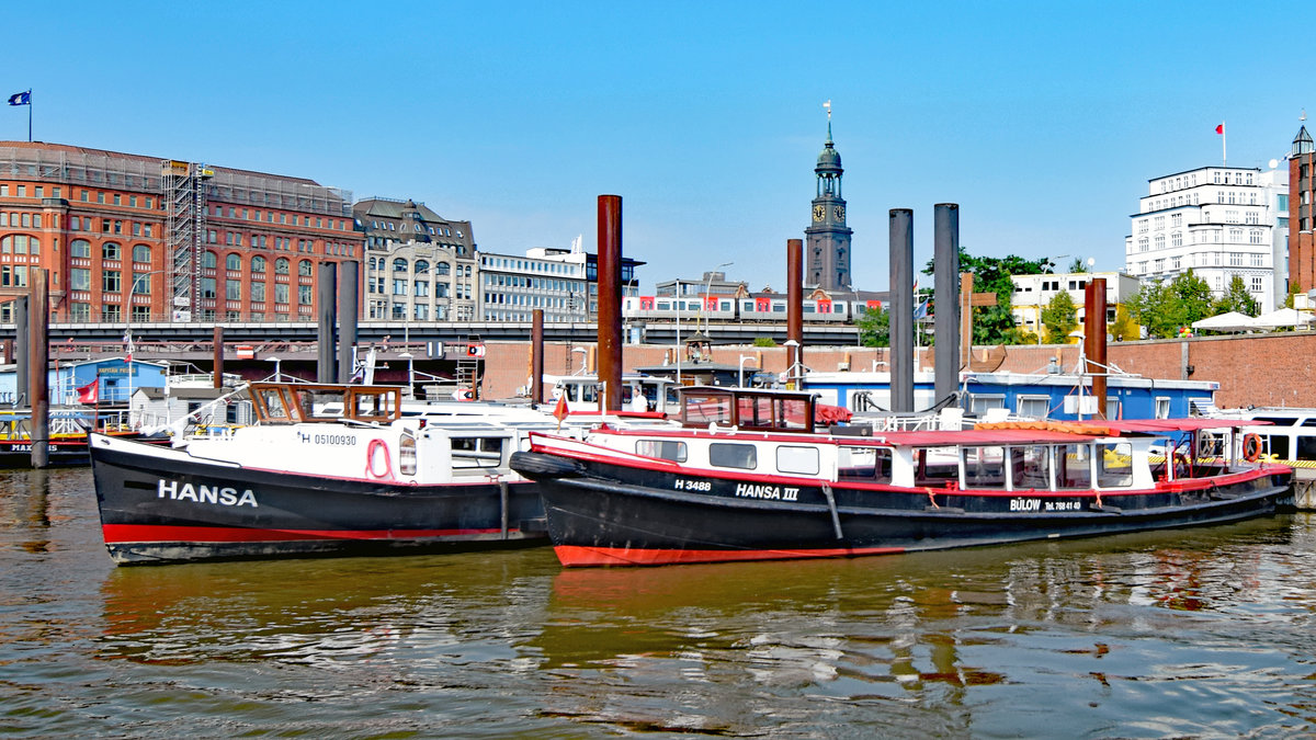 Barkassen HANSA und HANSA III am 3.9.2018 im Hafen von Hamburg