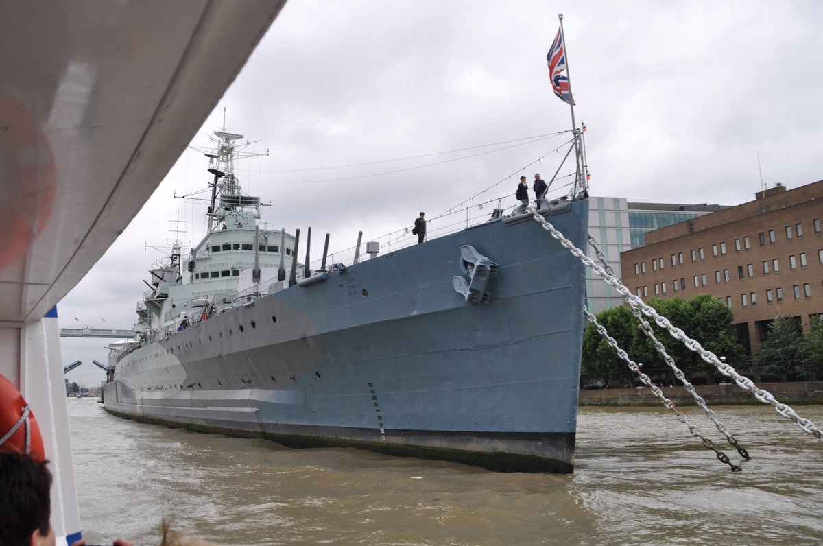Bei einer Themsetour am 24.07.2017 aufgenommen,die HMS  Belfast C 35 der Royal Navy im zweiten Weltkrieg.Heute dient sie als Museum in London.