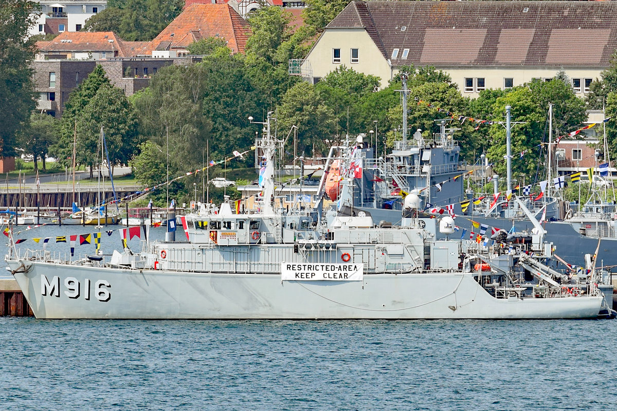 Belgischer Minenjäger M 916 BELLIS am 23.06.2019 in Kiel