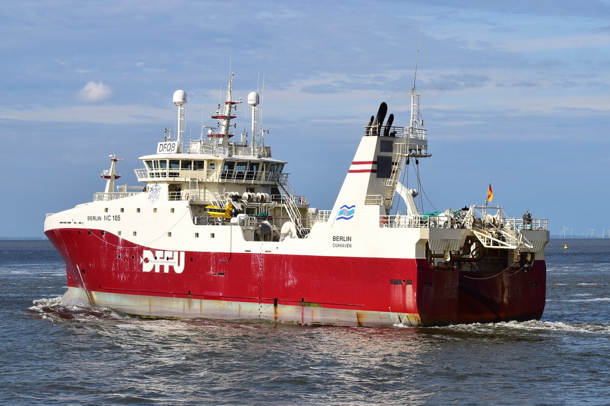 BERLIN NC 105 , Trawler , IMO 9782780 , Baujahr 2017 , 80 x 16.02 m , Cuxhaven 