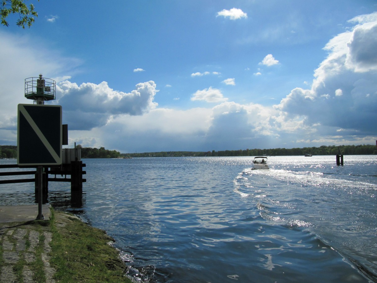 Blick vom Pichelsdorfer Gmünd auf die Havel am 15.04.2014. 