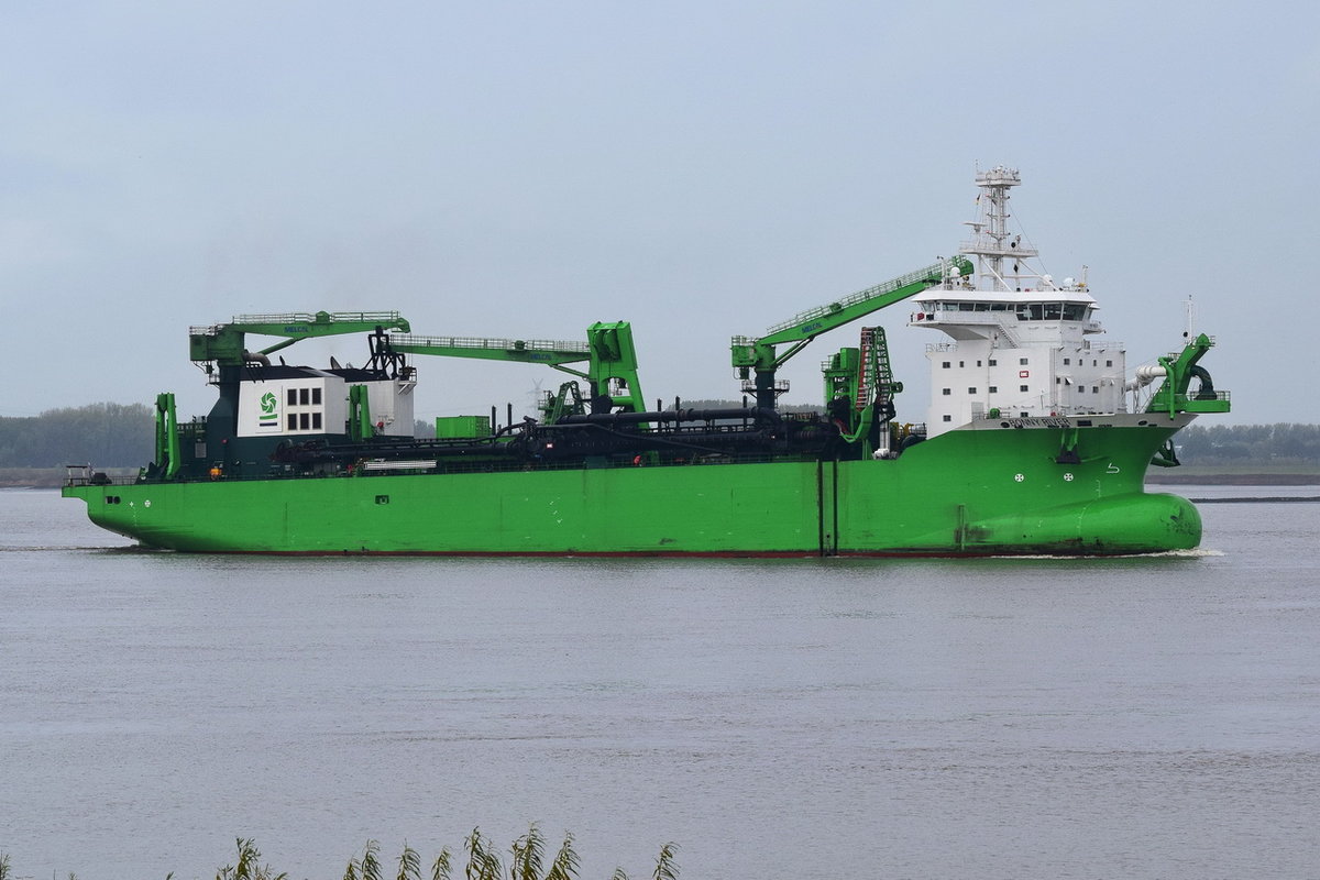 BONNY RIVER , Saugbagger , IMO 9810939 , Baujahr 2019 , 158.2 × 30m , 02.11.2019 , Grünendeich