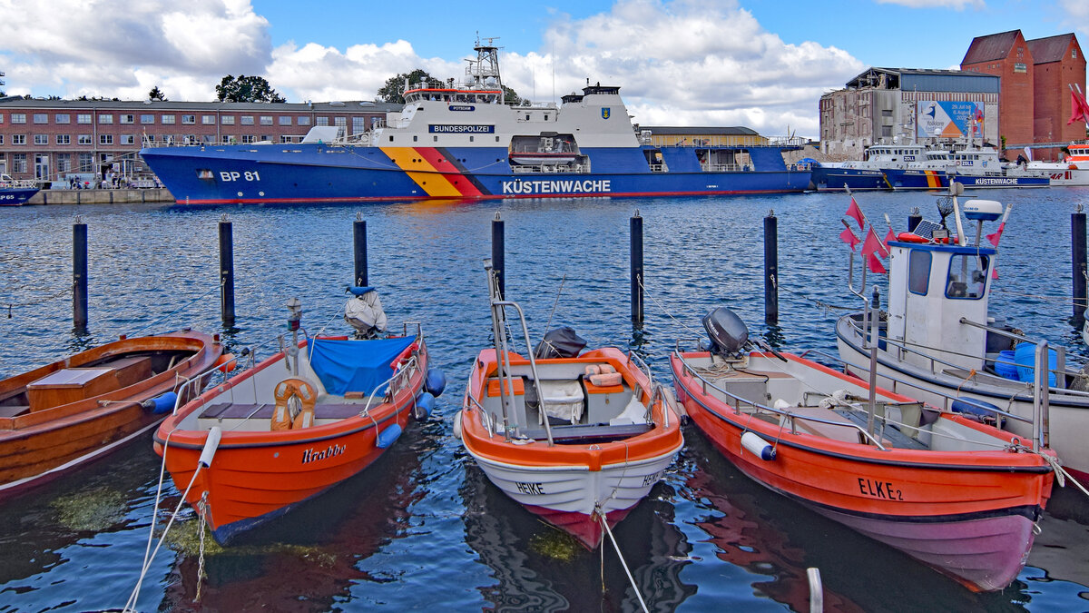 Boote/Schiffe - darunter Bundespolizeischiff BP 81 POTSDAM - am 16.07.2022 in Neustadt / Holstein