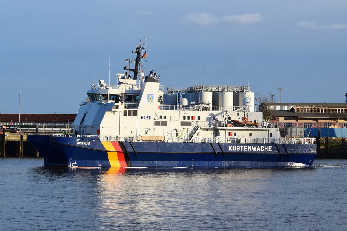 BORKUM , Patrol Vessel , IMO 9500376 , Baujahr 2009 , 49.42 x 19.08 m , 20.03.2020 , im Hafen von Cuxhaven