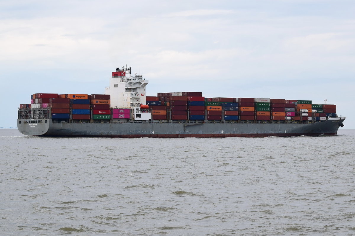 Brevik Brigde , Containerschiff , IMO 9492696 , Baujahr 2011 , 269.8 × 35.05m , 4520 TEU , Cuxhaven , 16.05.2019