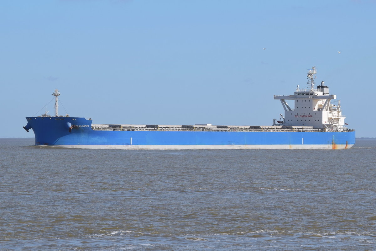 BTG OLYMPOS , Bulk Carrier , IMO 9710141 , Baujahr 2015 , 229 × 32.26m , 06.04.2018 Cuxhaven