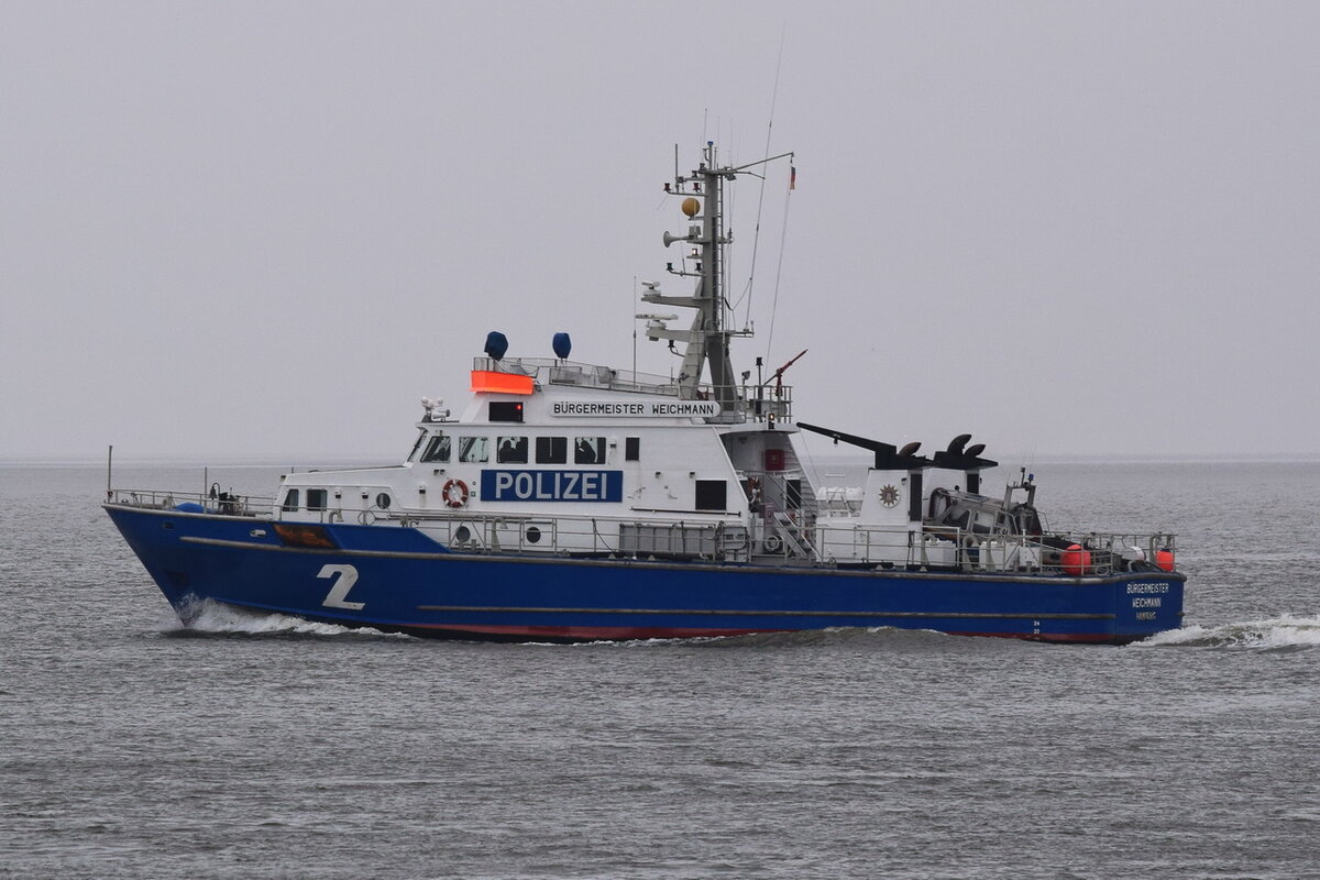 BÜRGERMEISTER WEICHMANN , Behördenfahrzeug , IMO 9100047 , 27,08 x 6,2 m , Cuxhaven , 12.11.2021