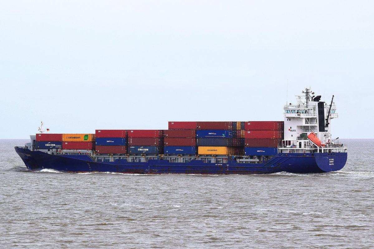 CARAT , Feederschiff , IMO 9429209 , Baujahr 2009 , 140.68 x 23.53 m , 880 TEU , 20.03.2020 , Cuxhaven