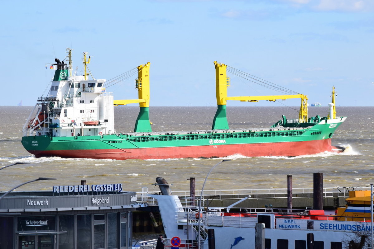 CELLUS , General Cargo , IMO 9173317 , Baujahr 1998 , 99.98 x 17 m , 369 TEU , 21.03.2020 , Cuxhaven