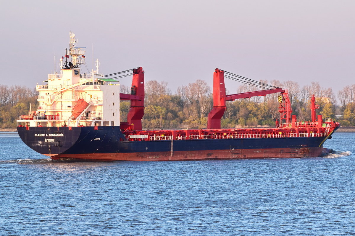 CLAUDE F. DESGAGNES , Generalcargo , IMO 9488059 , 138 x 21m , Grünendeich 16.04.2019