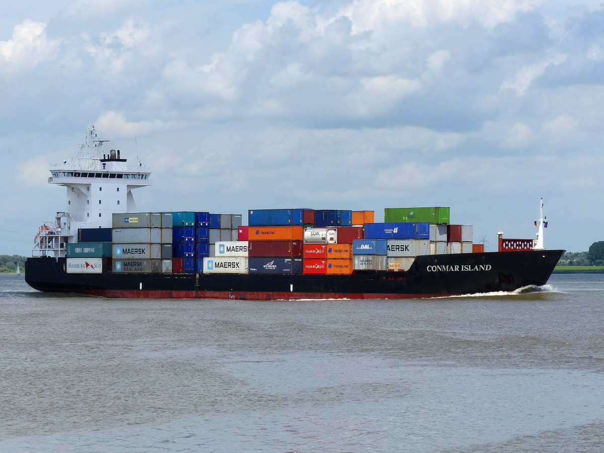  Conmar Island  06.07.2014 Kurs Hamburg.
Länge: 138.0m Breite: 22.0m 
GRT: 8032 
