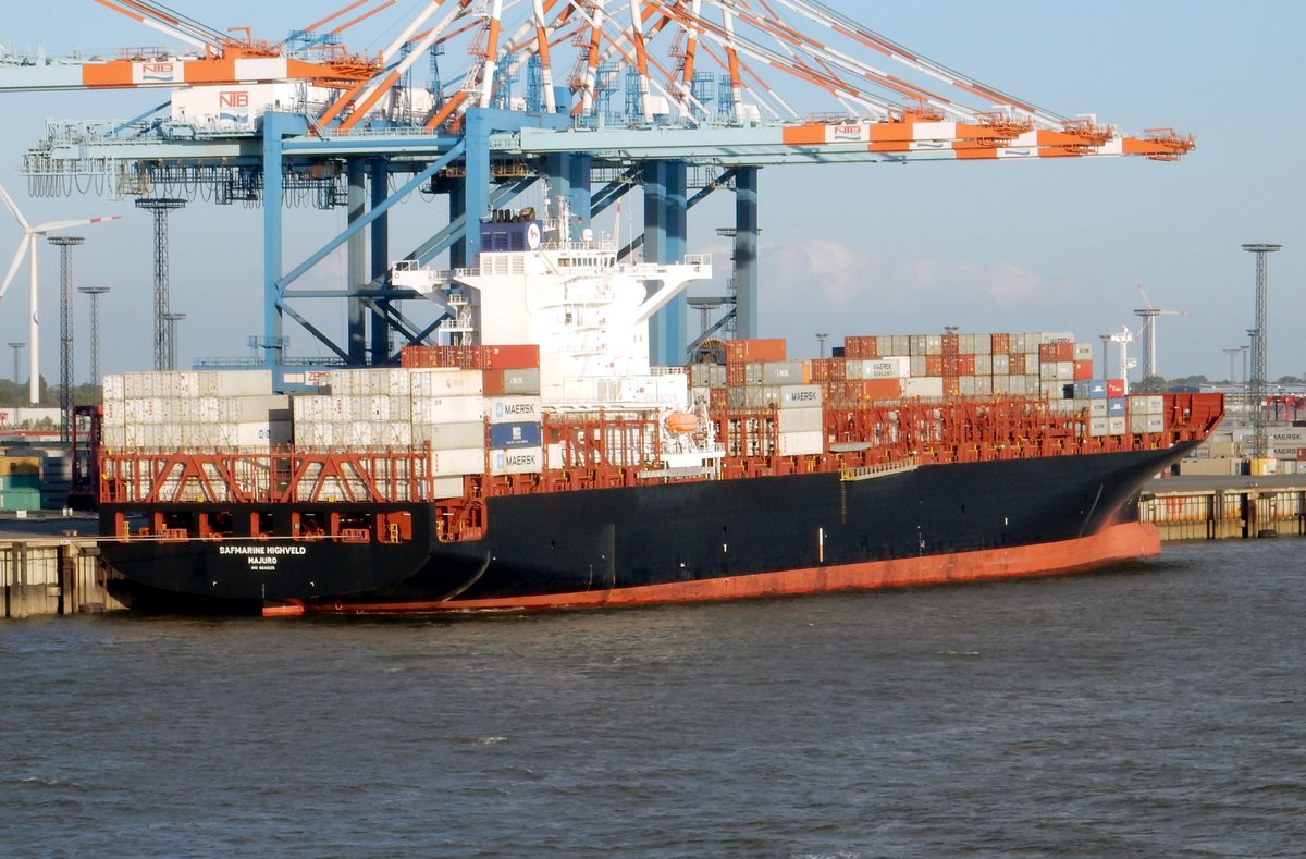 Containerschiff SAFMARINE Highveld am 29.08.16 in Bremerhaven