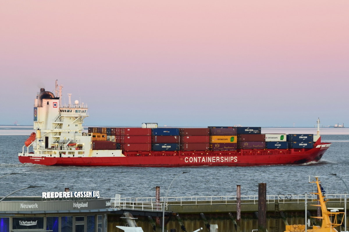 CONTAINERSHIPS VII , Containerschiff , IMO 9250098 , Baujahr 2002 , 158.76 x 21.75 m , 966 TEU , 21.03.2020 , Cuxhaven