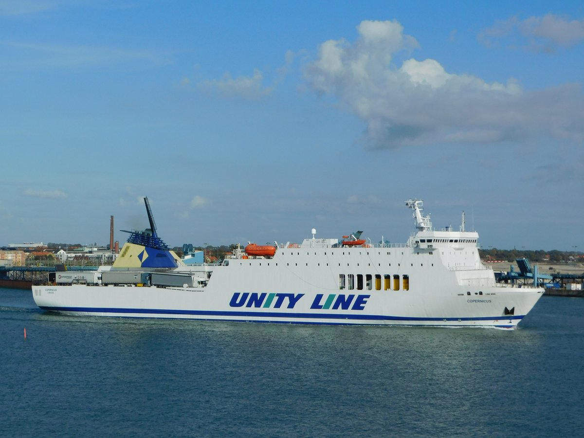 COPERNICUS; Unity Line; auslaufend Trelleborg am 24.09.20