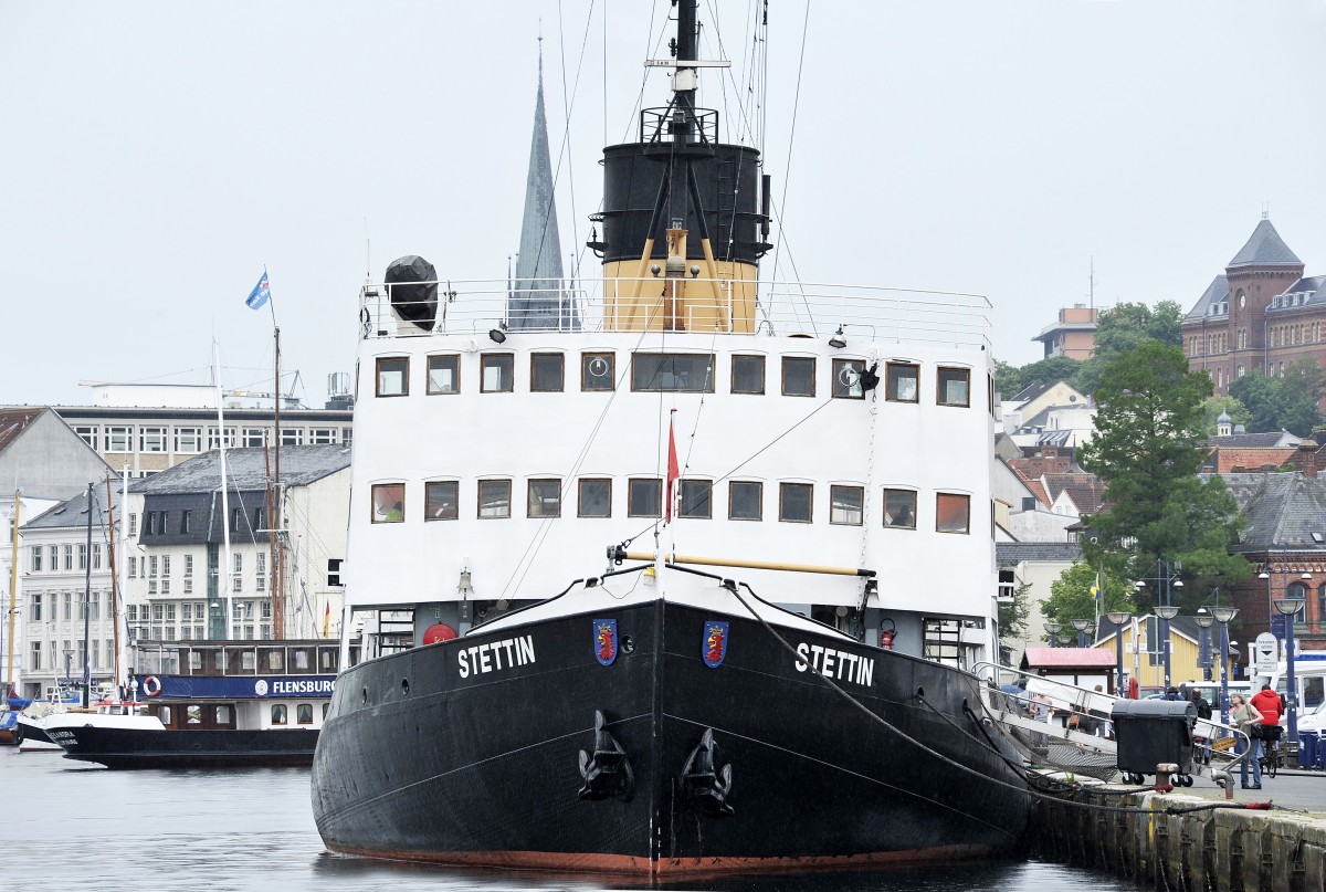 Dampf-Eisbrecher Stettin in Flensburg. Aufnahmedatum: 8. Juli 2015.
