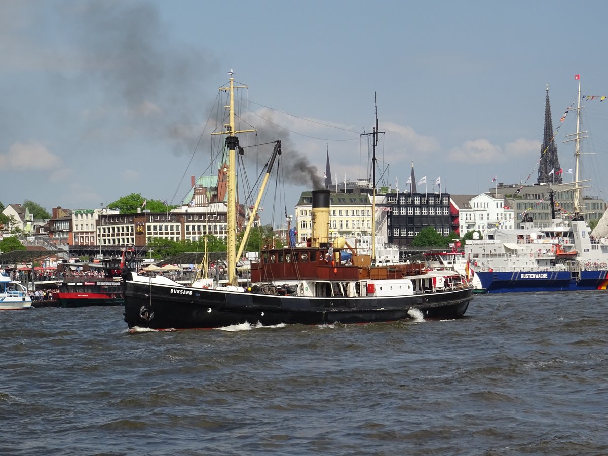 Dampfer BUSSARD auf der Elbe am 12.05.18