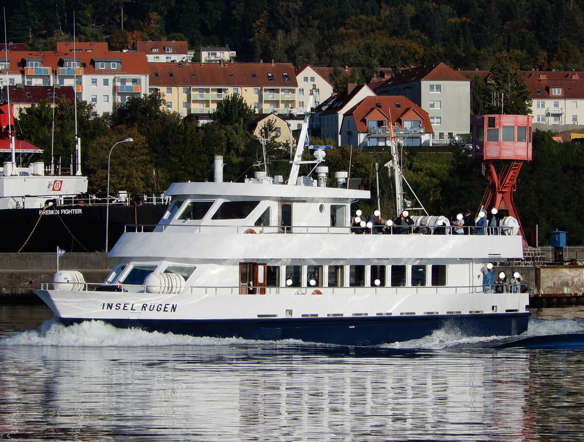 Das 25m lange Fahrgastschiff INSEL RÜGEN ausgehend Sassnitz am 07.10.21