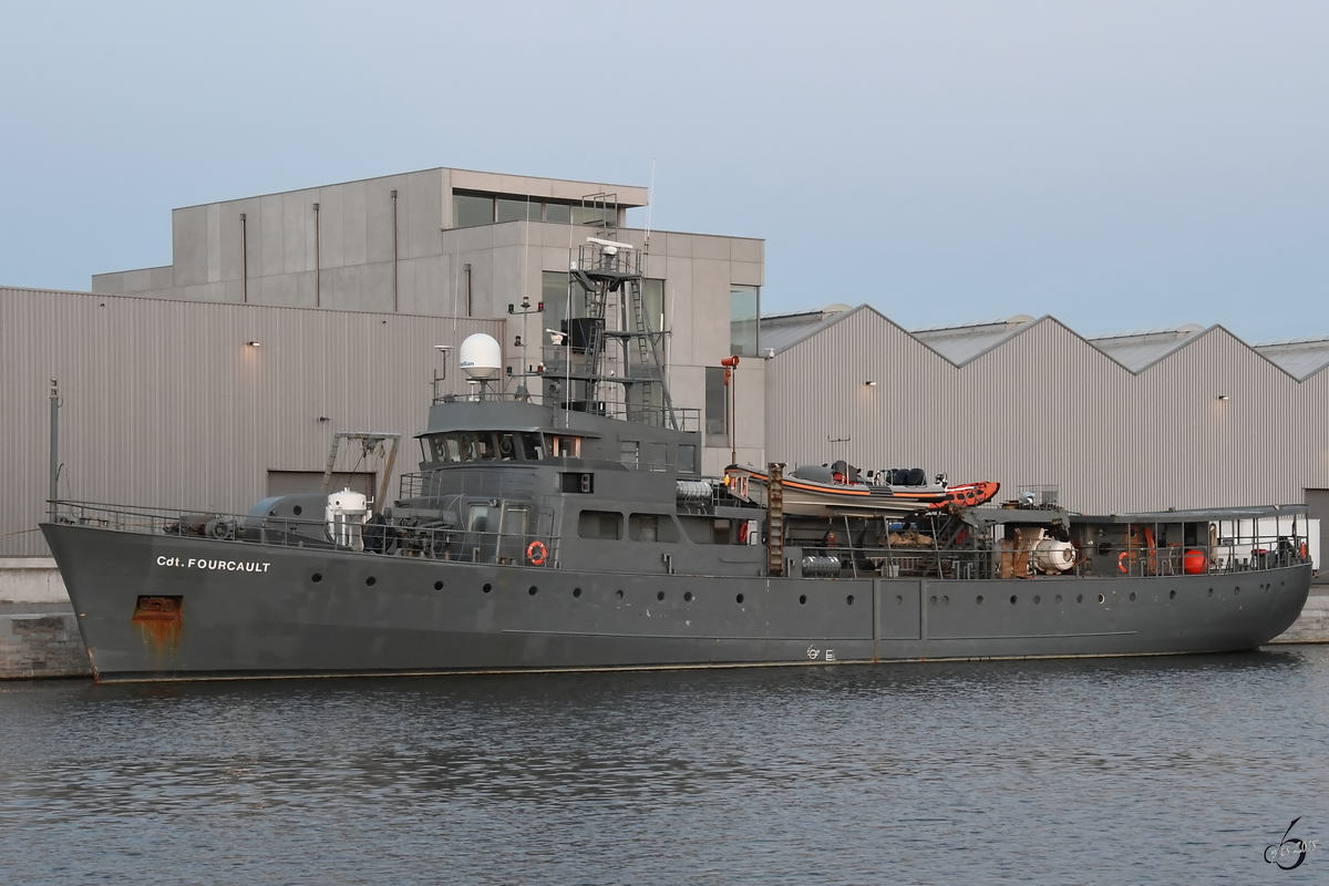 Das ehemalige Rettungsschiff  CDT.FOURCAULT  (IMO: 7304675) Ende Juli 2018 in Antwerpen.