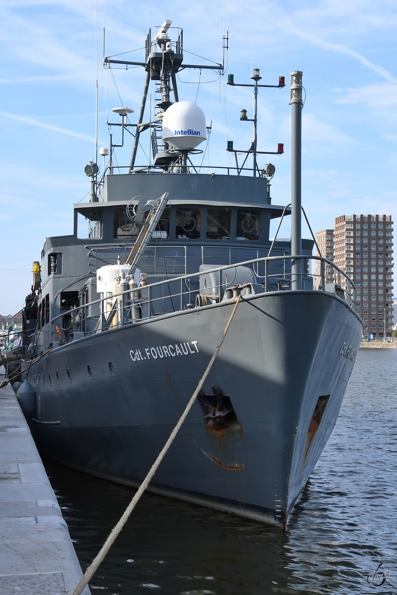 Das ehemalige Rettungsschiff  CDT.FOURCAULT  (IMO: 7304675) Ende Juli 2018 in Antwerpen.