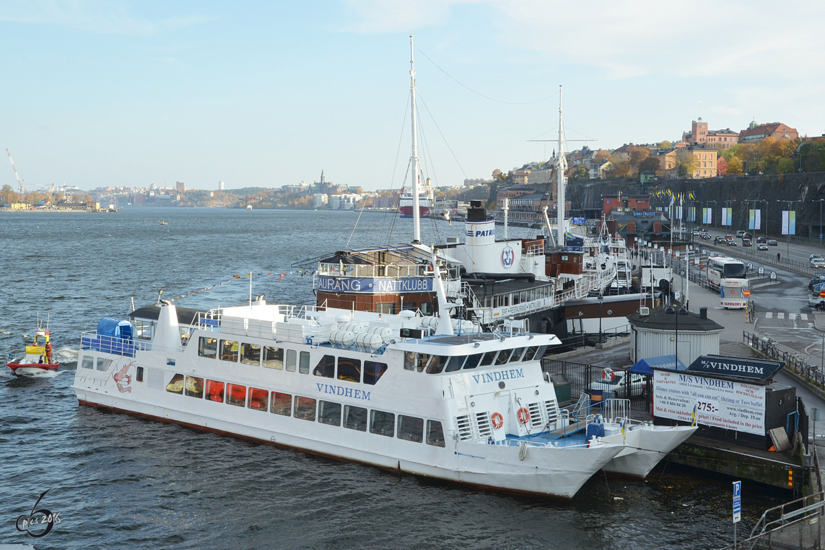 Das Fahrgastschiff Vindhem in Stockholm (Oktober 2011)