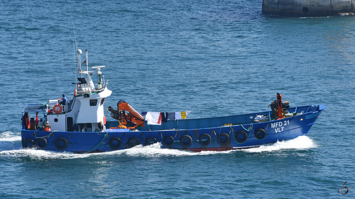 Das Fischereischiff MFD 21  Gang Pil Lee  im Hafen von Valletta. (Oktober 2017)