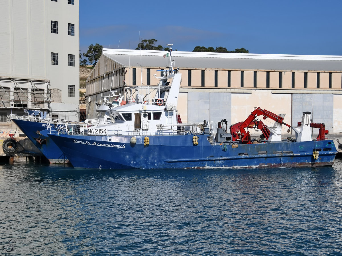 Das Fischereischiff NA2154  Maria SS. di Constantin  im Hafen von Valletta. (Oktober 2017)