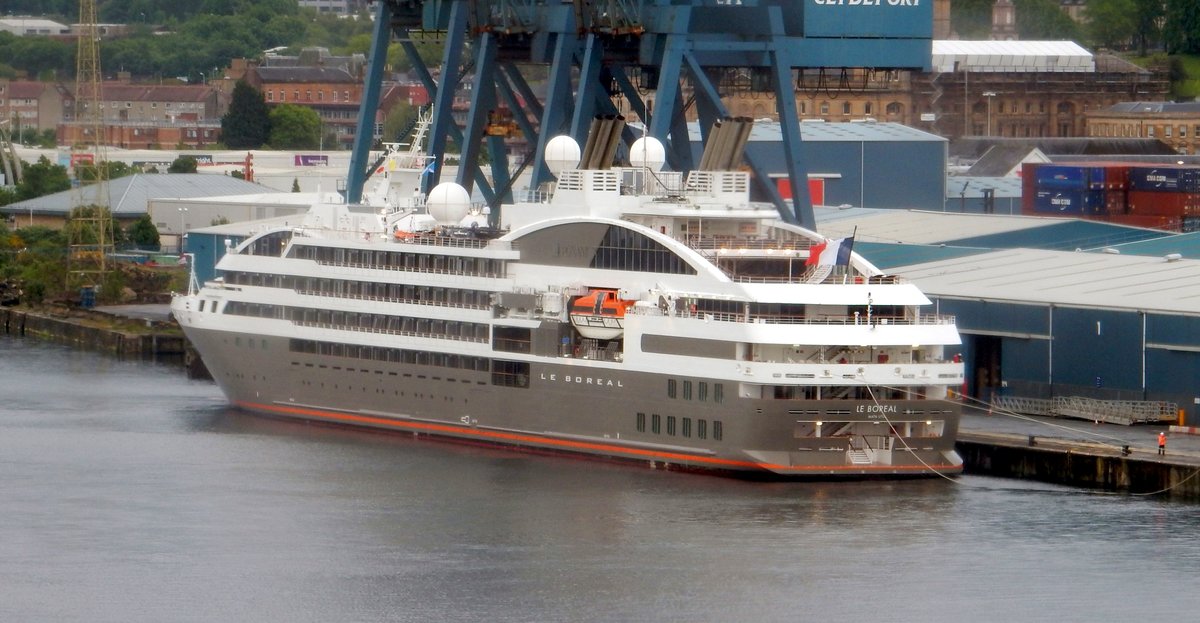 Das französische Kreuzfahrtschiff Le Boreal am 02.06.17 in Greenock