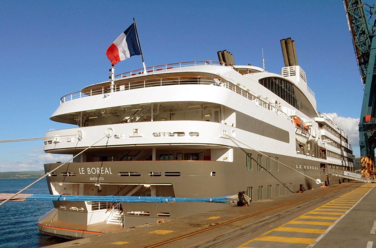 Das französische Kreuzfahrtschiff Le Boreal am 02.06.17 in Greenock