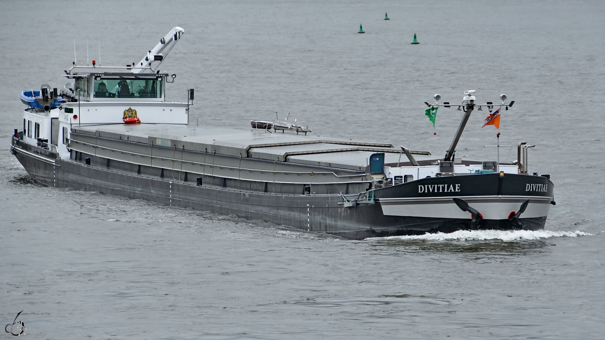 Das Gütermotorschiff DIVITIAE (ENI: 03170681) war Ende August 2022 in Duisburg zu sehen.