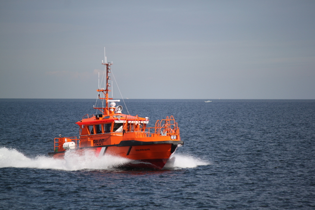 das Lotsenboot Knurrhahn am 09.09.2018 in Warnemünde 