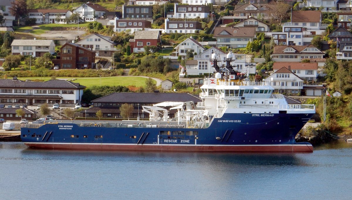 Das Offshore Versorgungsschiff STRIL MERMAID am 08.09.16 in Stavanger (NOR)