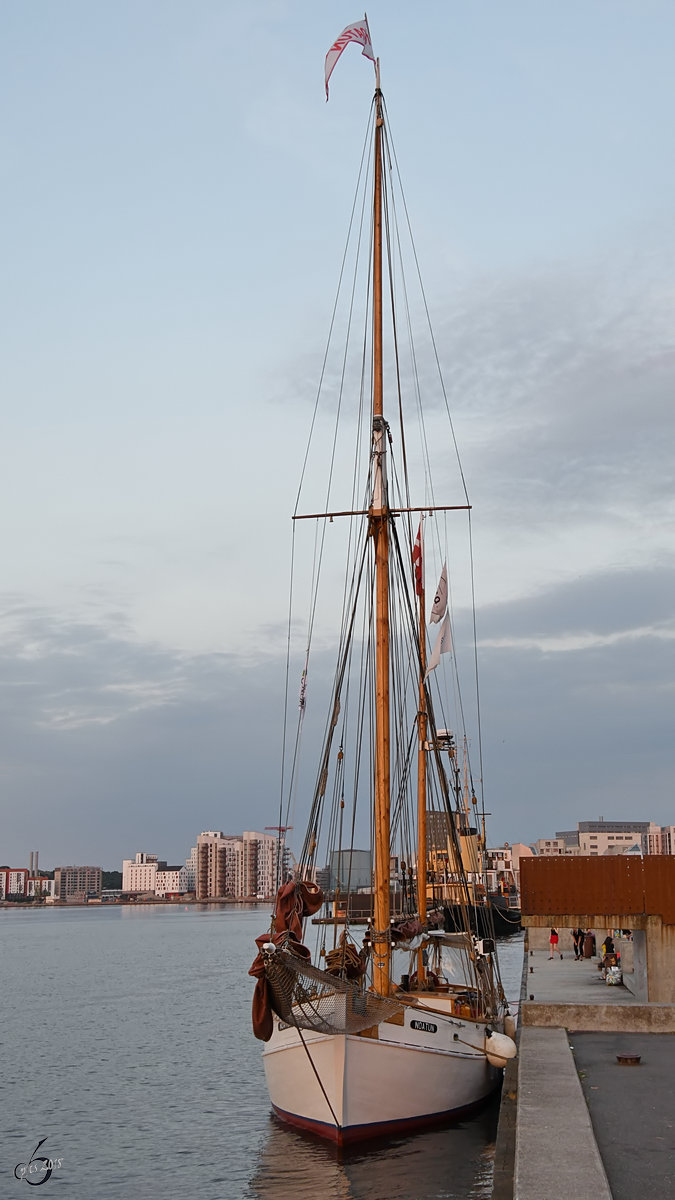 Das Segelschiff  Noatun  Anfang Juni 2018 in Aalborg.