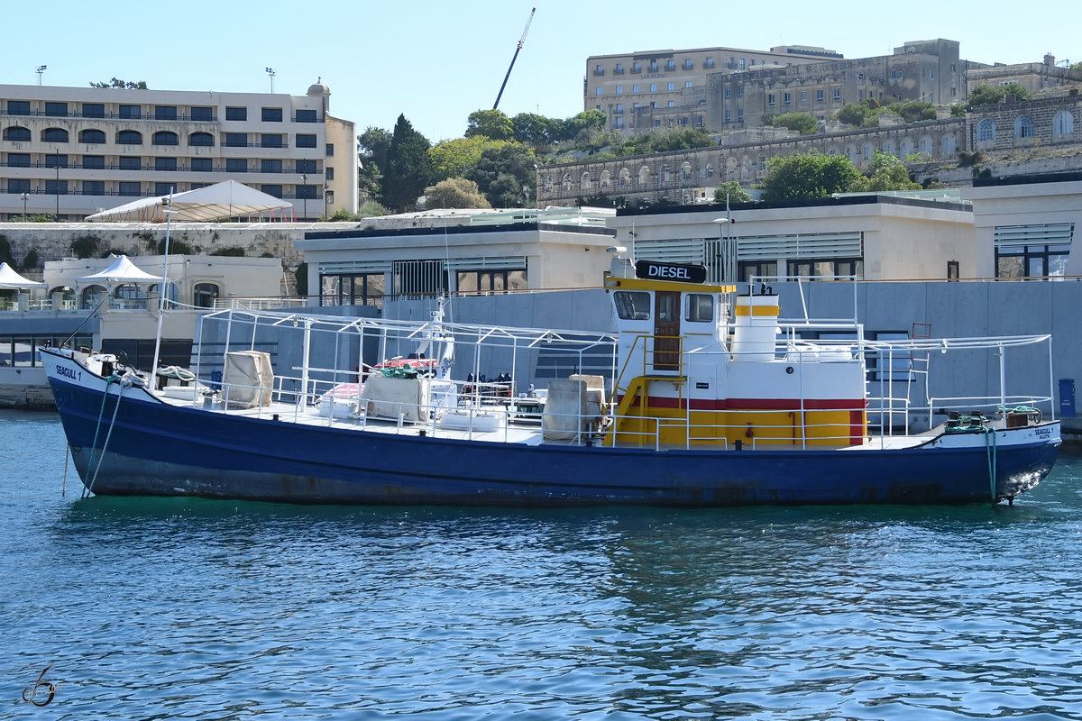 Das Tankschiff  Seagull 1  im Oktober 2017 vor Valletta.