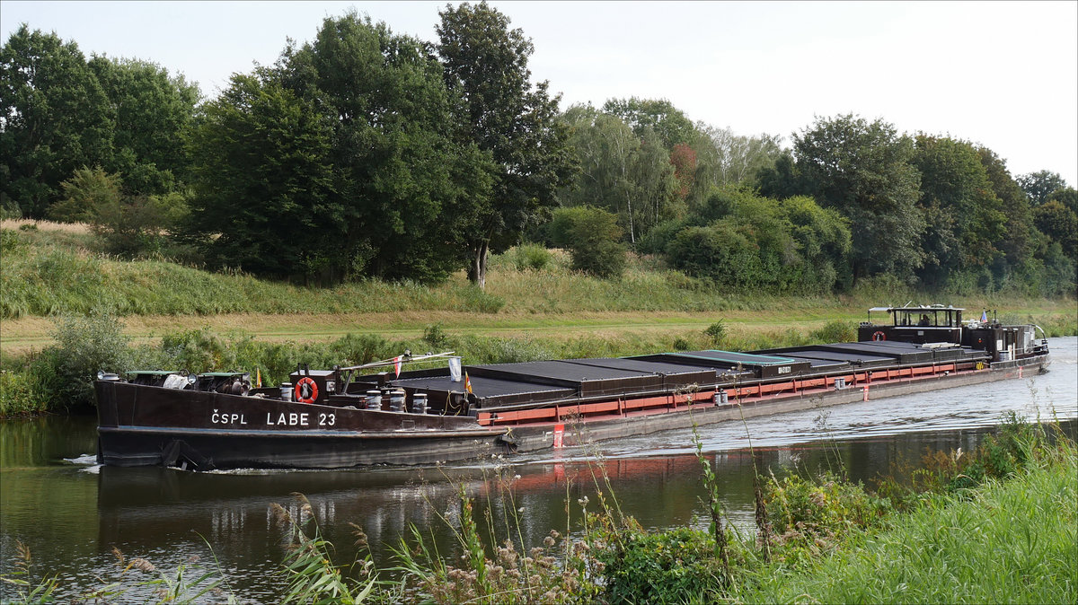 Das tschechische GMS LABE 23 (ex Offen 3, ex Eppendorf, ex MN 11623), Decin, ENI 08451031 auf dem Elbe-Lübeck-Kanal bei Güster Richtung Mölln; 13.09.2020
