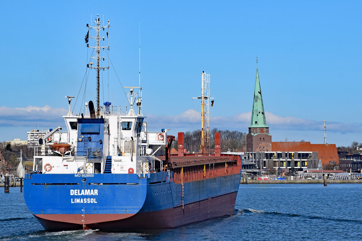 DELAMAR (IMO 209731000) am 28.02.2023 in Lübeck-Travemünde