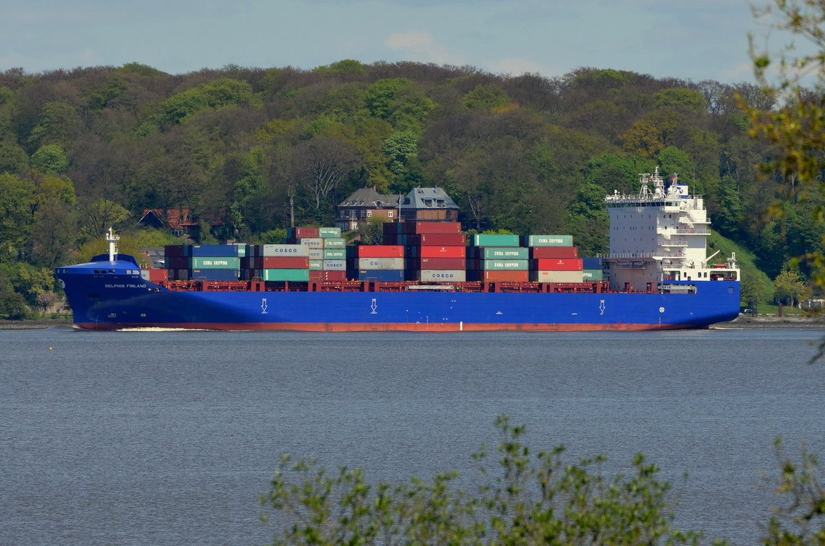 DELPHIS FINLAND , Containerschiff , IMO 9763722 , Baujahr 2016 , 1924 TEU , 177.5 × 30.5m , Hamburg-Cranz
    