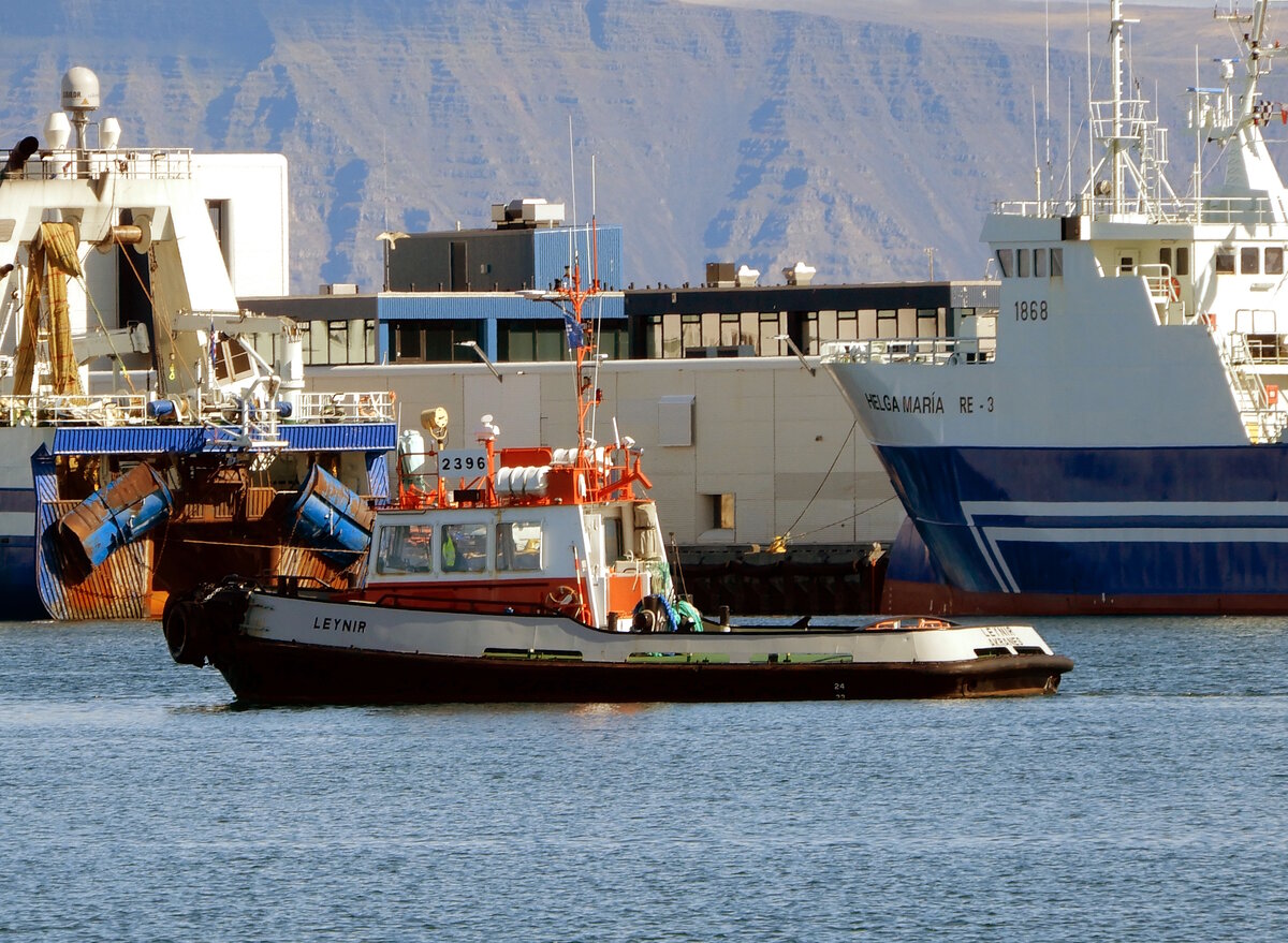 Der 16m lange Hafenschlepper LEYNIR (IMO 9126388) am 31.05.25 in Reykjavik.