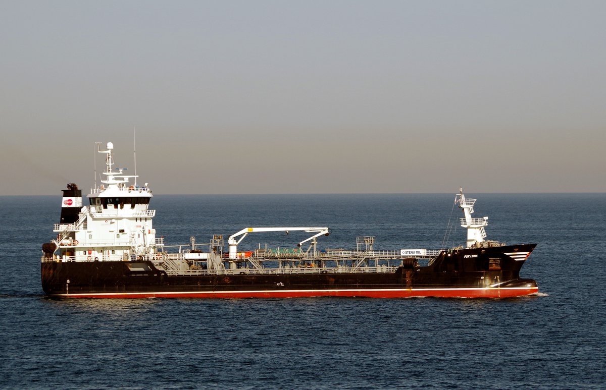 Der 80m lange Chemikalientanker FOX LUNA am 22.05.18 auf der Ostsee vor Bornholm