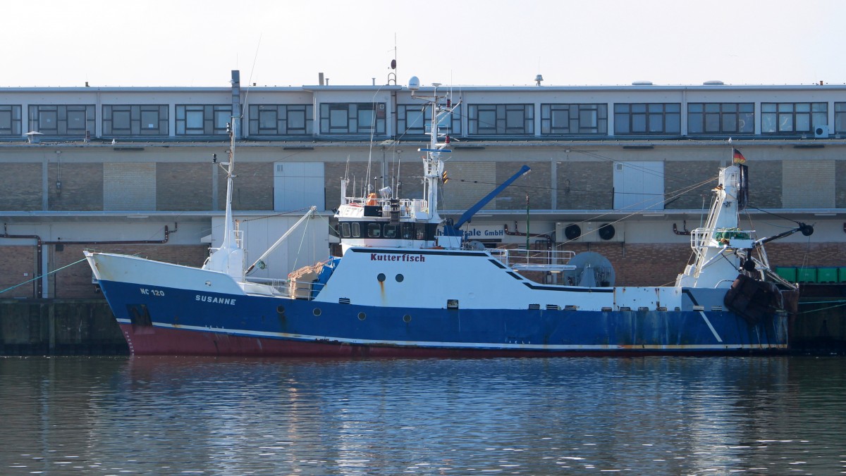 Der Fischkutter Susanne am 04.03.2013 im Hafen von Cuxhaven.