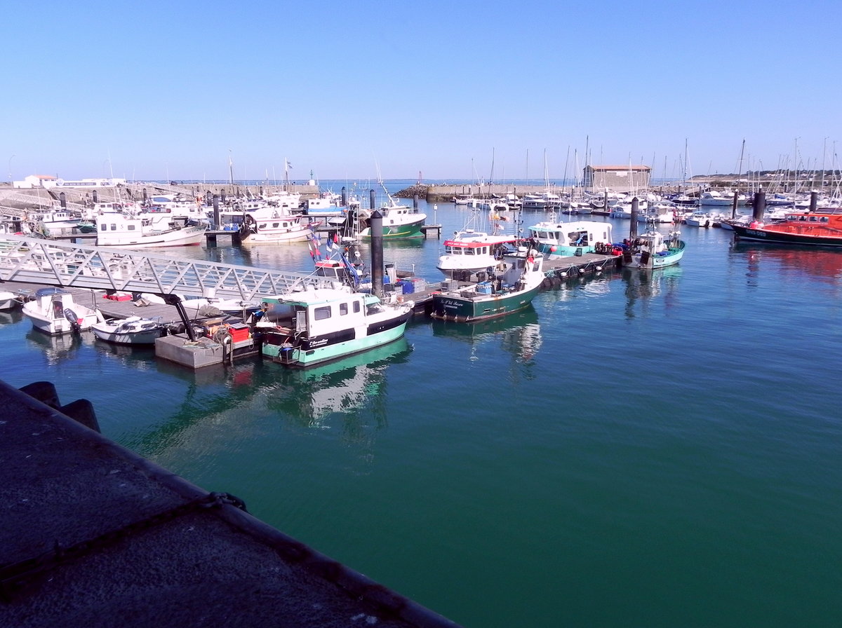 Der Hafen von Herbautiere ist der bedeutenste Fischereihafen der Insel Noirmoutier. 