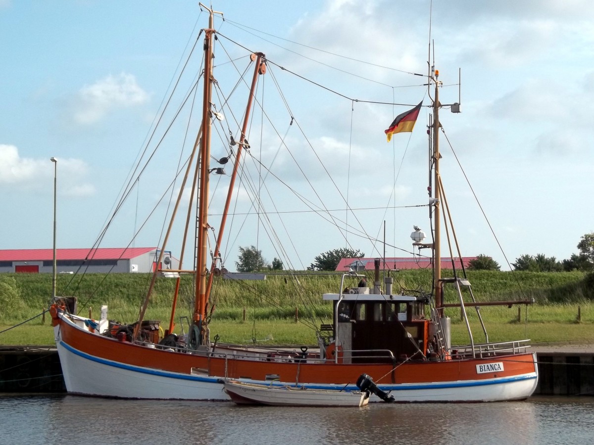 Der Kabbenkutter Bianca am 29.05.2012 im Hafen von Großensiel.