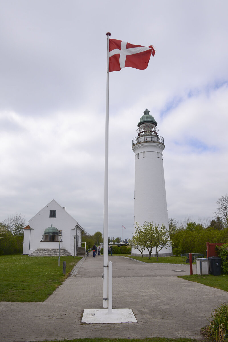 Der leuchtturm Stevsn Fyr auf der Insel Seeland (Sjælland) in Dänemark. Aufnahme: 7. Juni 2021.