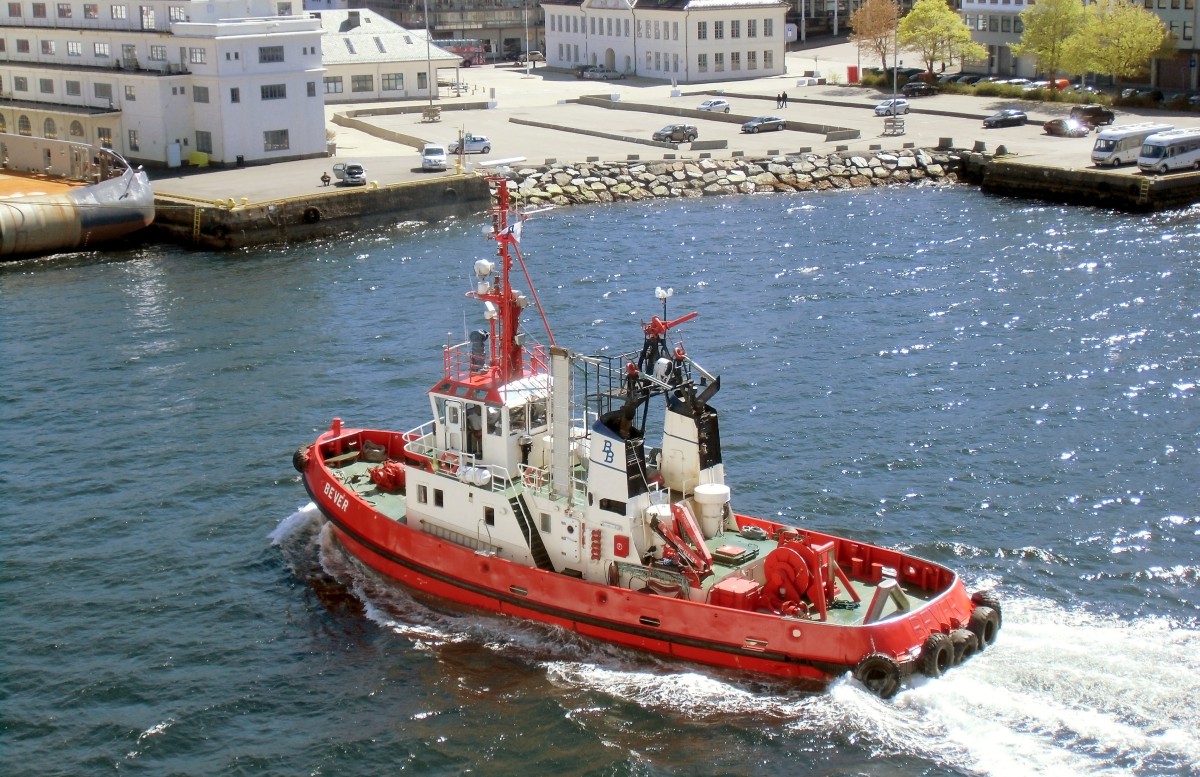 Der norwegische Schlepper BEVER am 14.05.15 in Bergen (NOR)