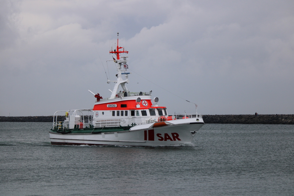 Der Seenotrettungskreuzer ARKONA in Warnemünde.25.09.2021