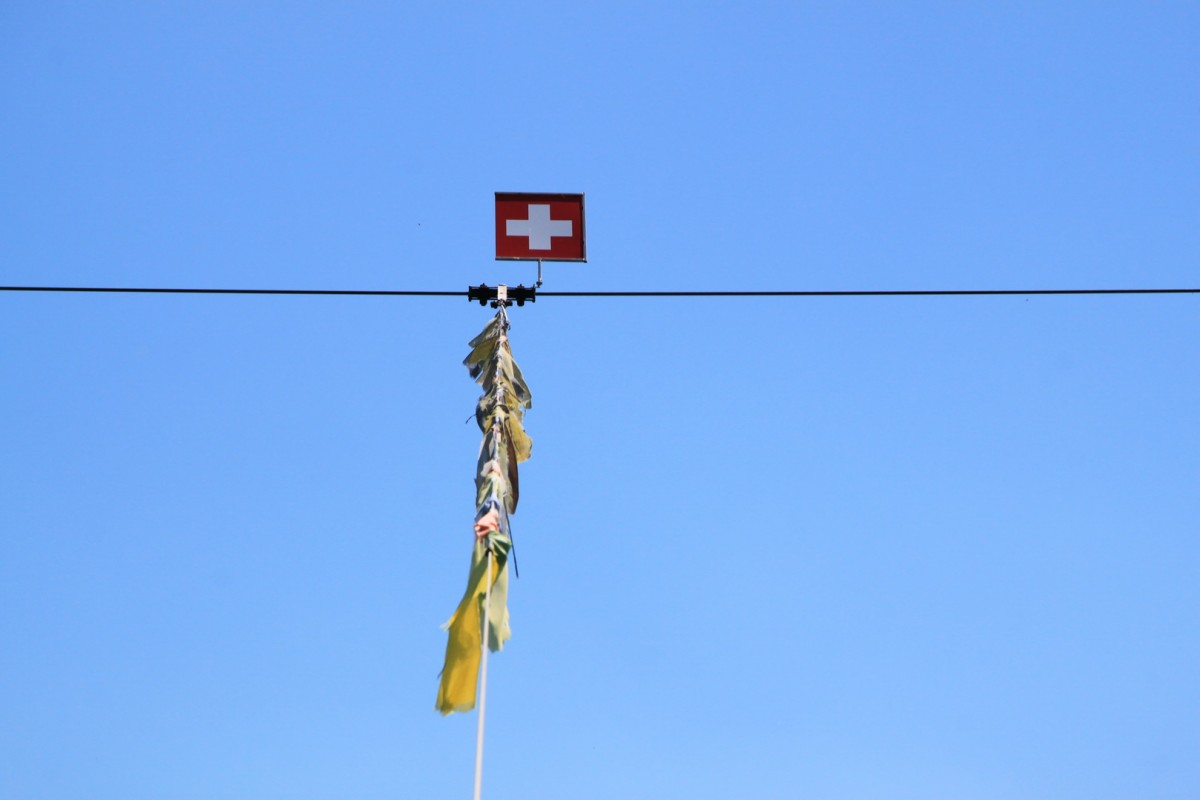 Detail,Das Führungsseil(auch Gierseil genannt)der Münsterfähre  Leu  in Basel.30.06.15 