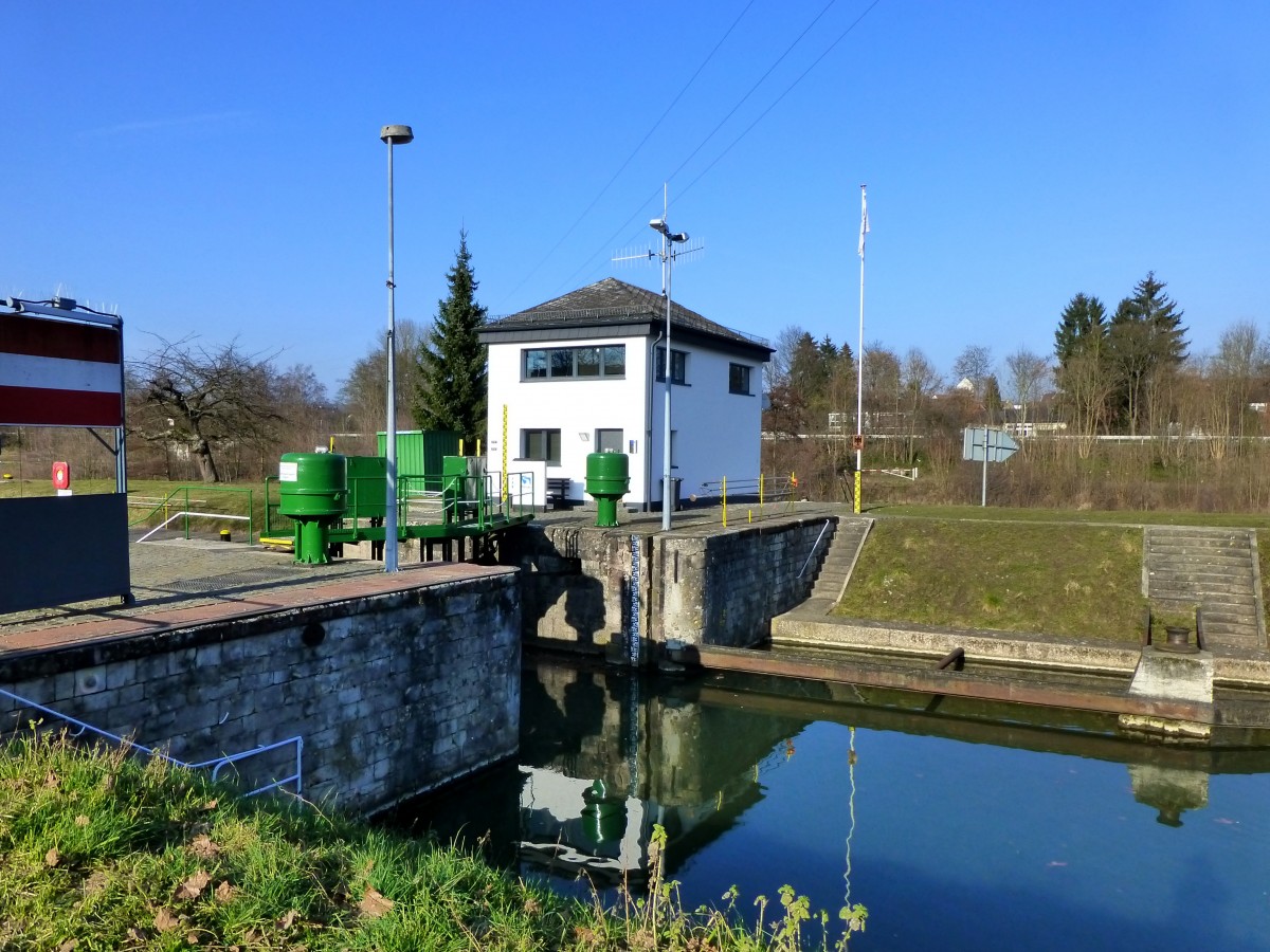 Deutschland, Saarland, Güdingen, Saarkanal. 08.03.2014