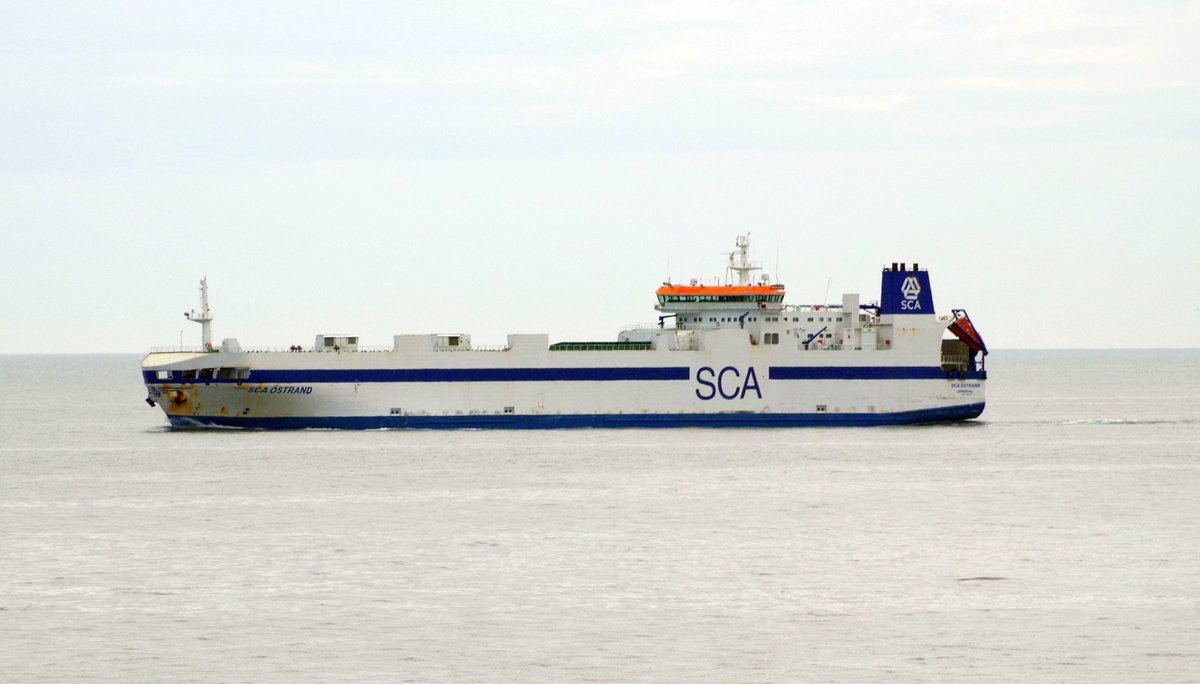 Die 170m lange RoRo Fähre SCA Östrand am 22.05.18 in der Ostsee vor Gotland