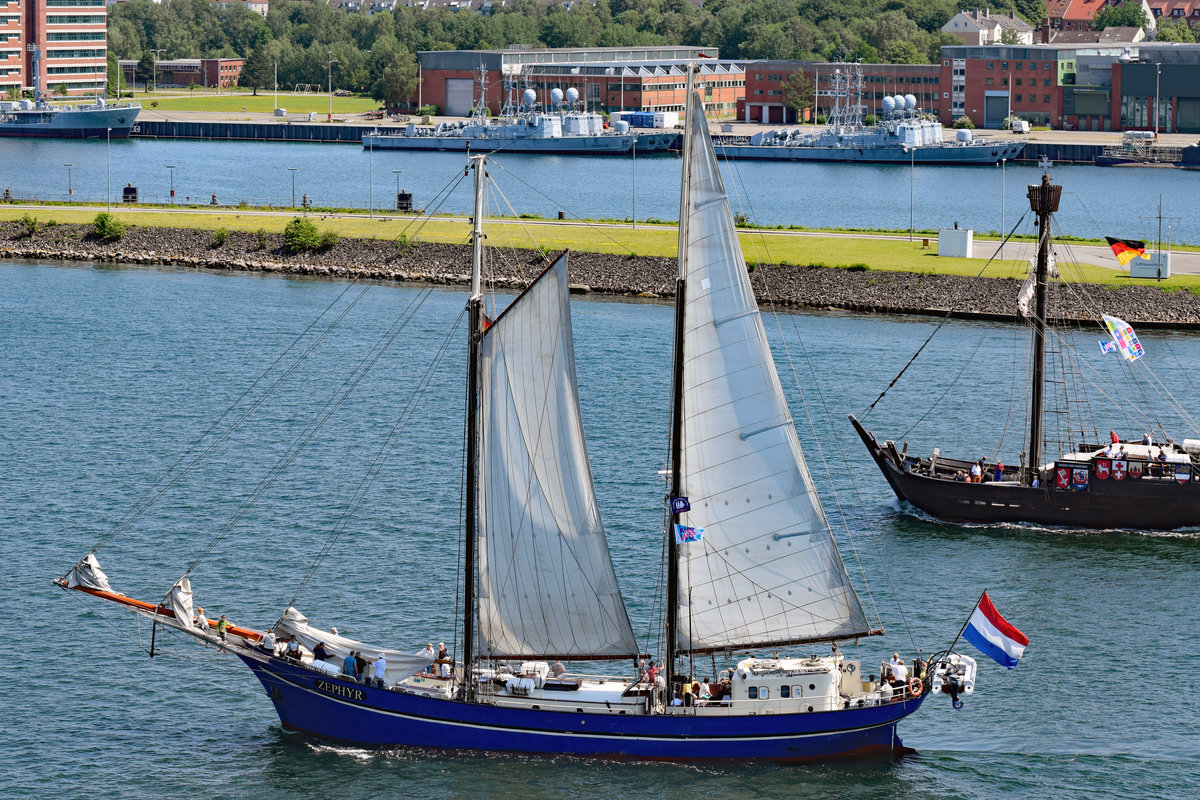 Die 1931 gebaute ZEPHYR (IMO 8918590) am 23.06.2019 in der Kieler Förde