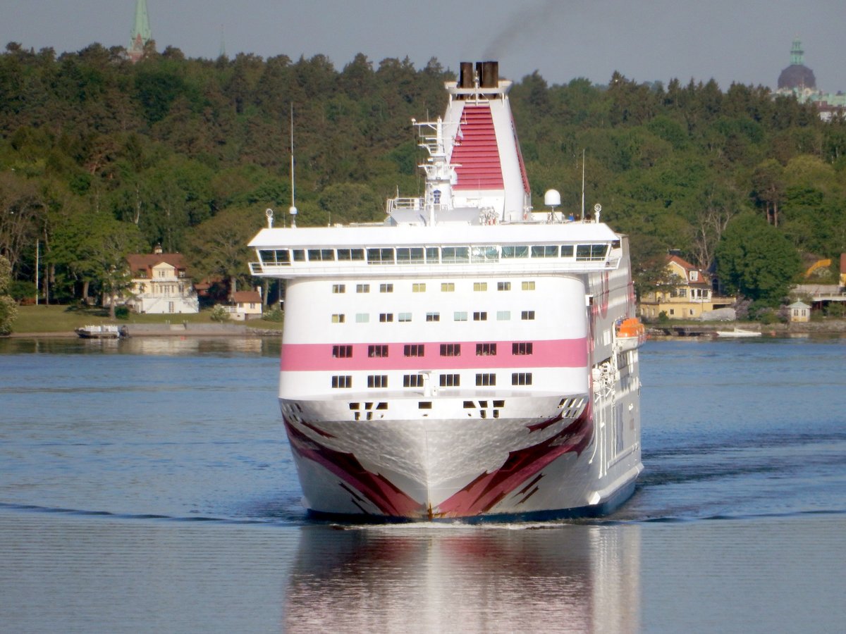 Die 212m lange Fähre BALTIC PRINCESS am 21.05.18 ausgehend Stockholm 